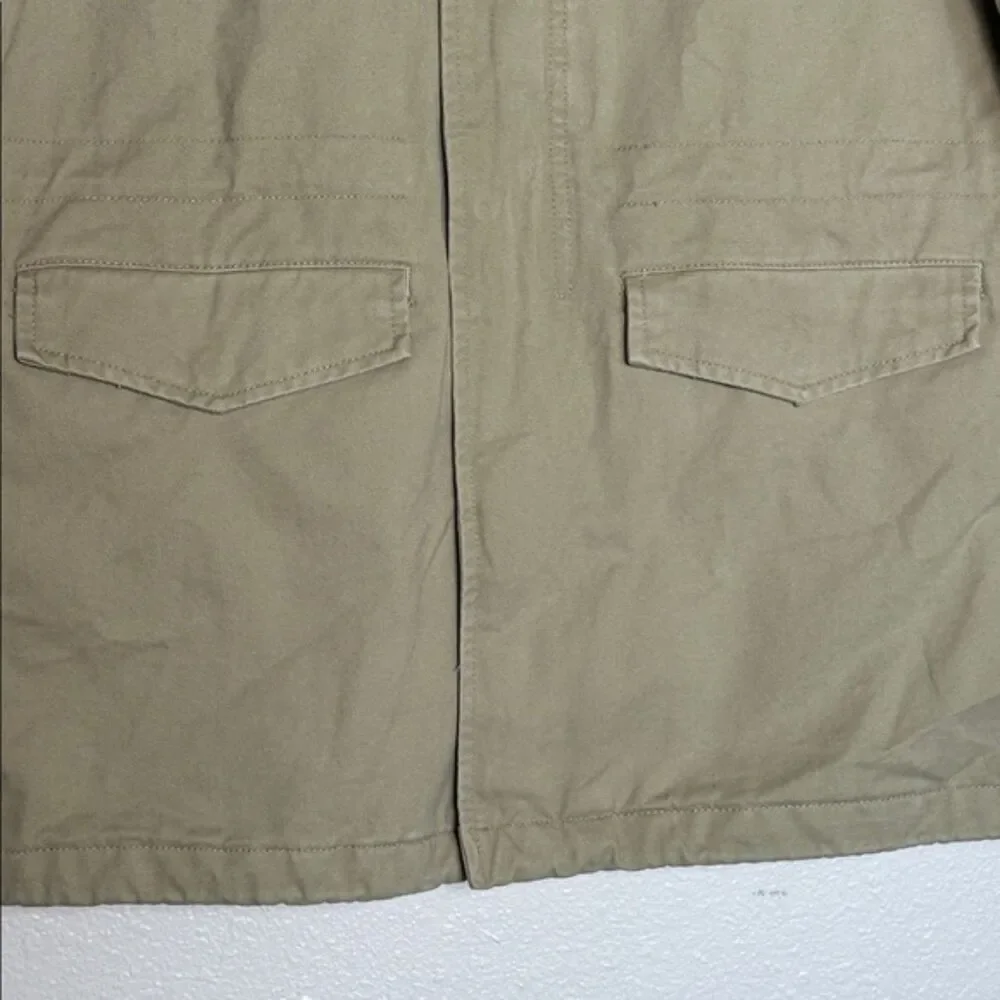 Gap Utility Military Canvas Jacket Boys Youth XXL Pockets Collard Khaki Lined